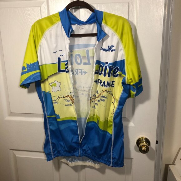 Louisard64 men blue and yellow cycling jersey, from France, size 3XL - Picture 7 of 7